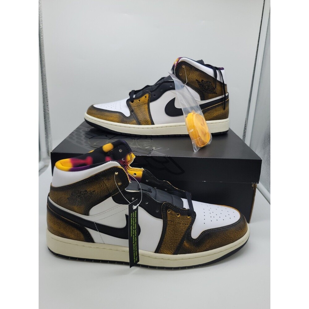 Jordan 1 Mid Sail/Taxi Size 11.5 Mens -DQ8417-071
